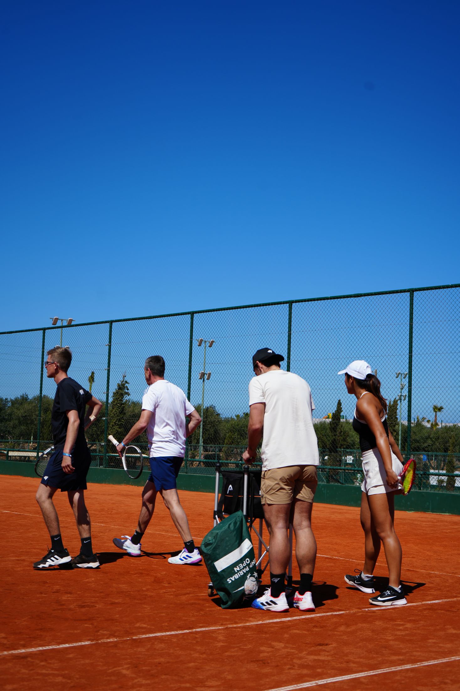 Tennis training at the AG Performance retreat in Crete