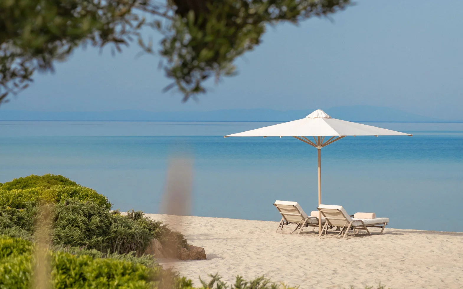 The beach at Sani Resort
